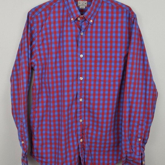 J CREW Medium Plaid Cotton Long Sleeve Shirt - Picture 2 of 4